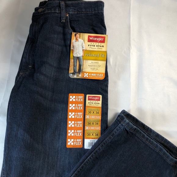 wrangler 4 way flex relaxed fit jeans